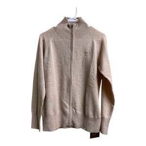 Peter Millar 100% Cashmere Zip Cardigan Sweater Women’s L NWT Beige
